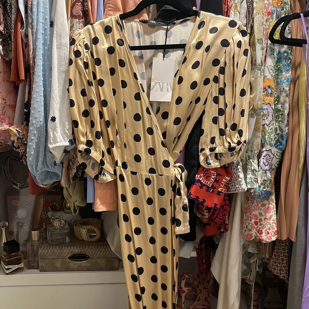 Zara maxi wrap polka dot dress - Picture 9 of 9